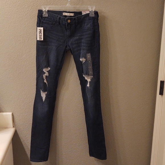 NWT Pacsun Bullhead Black Denim Legging Jeans Sz 5 - Picture 1 of 7
